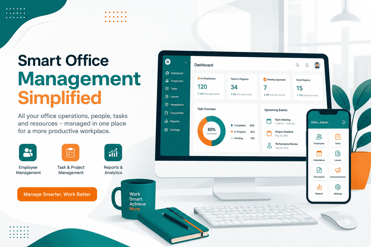 SW. smart office management dashboard